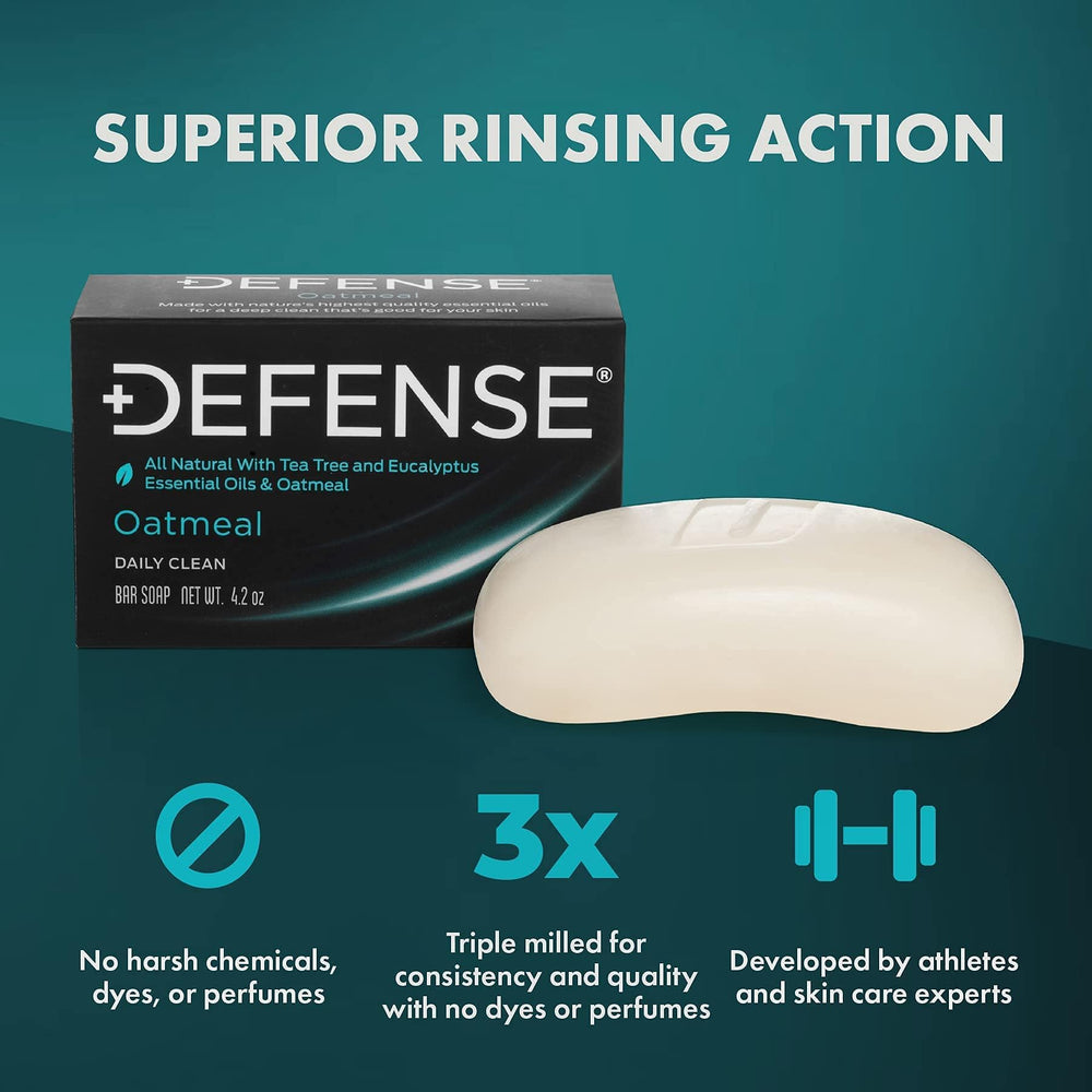 Defense Soap oatmeal bar soap fragrance: hypoallergenic eucalyptus scent for sensitive skin.
