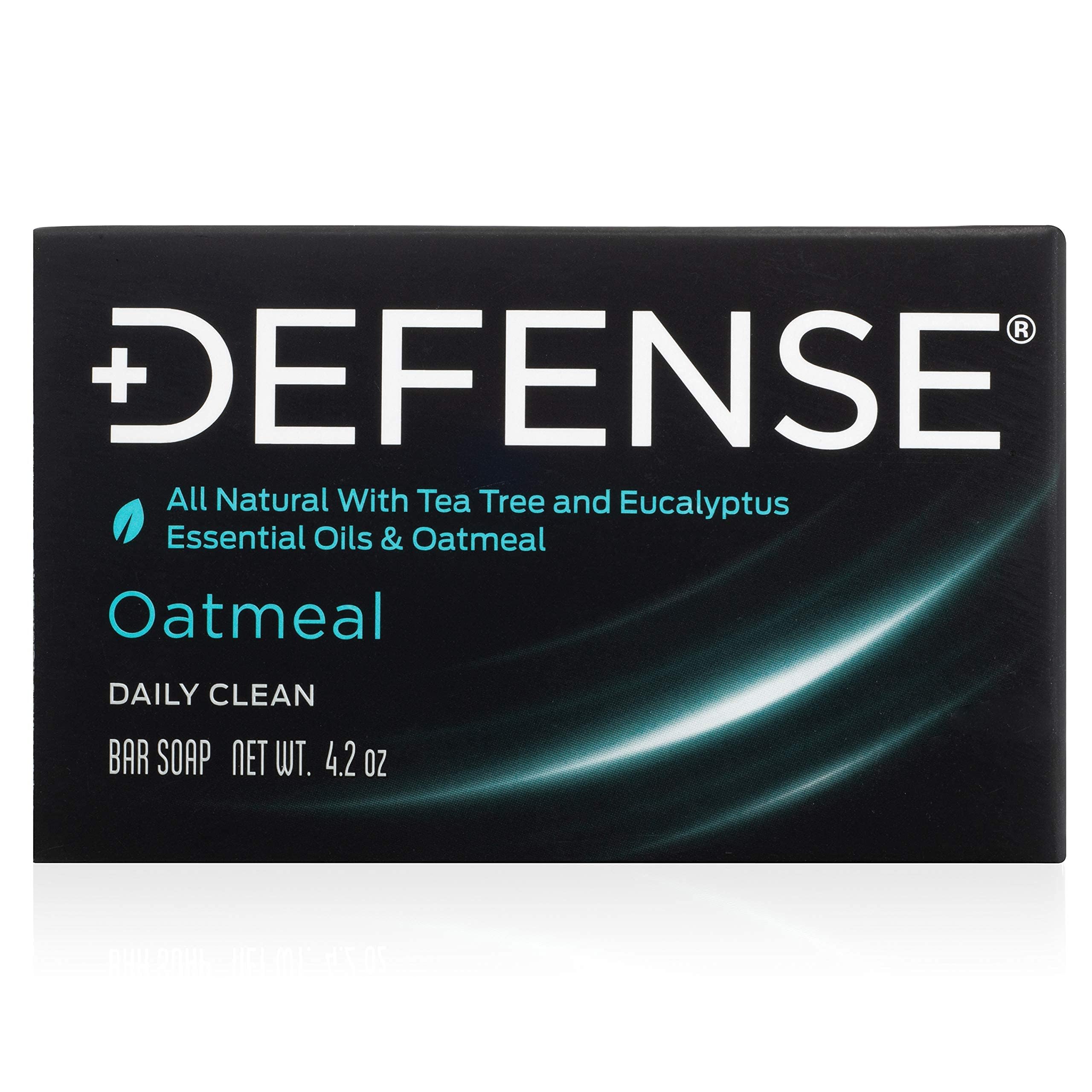 Defense Soap oatmeal bar soap texture closeup shows natural exfoliation for clean pores.