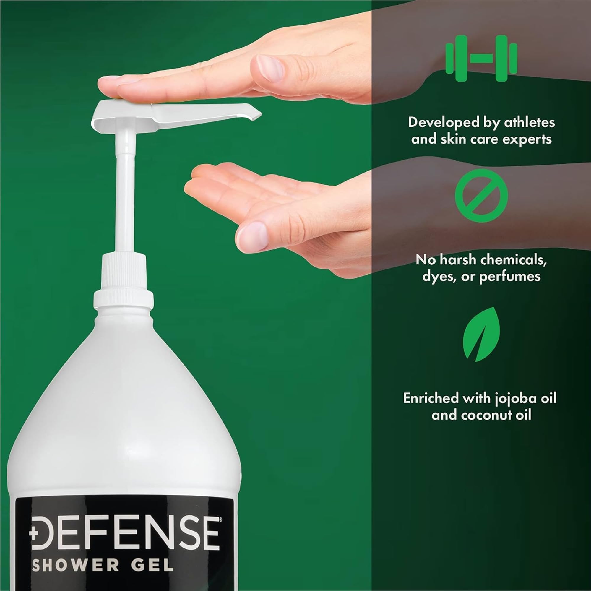 Defense Soap Peppermint Body Wash lather demonstrates rich, creamy cleansing experience.