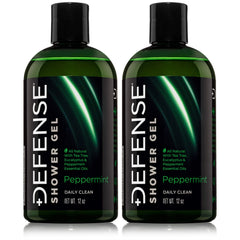 Defense Soap Peppermint Tea Tree Body Wash bottle front view for athletes