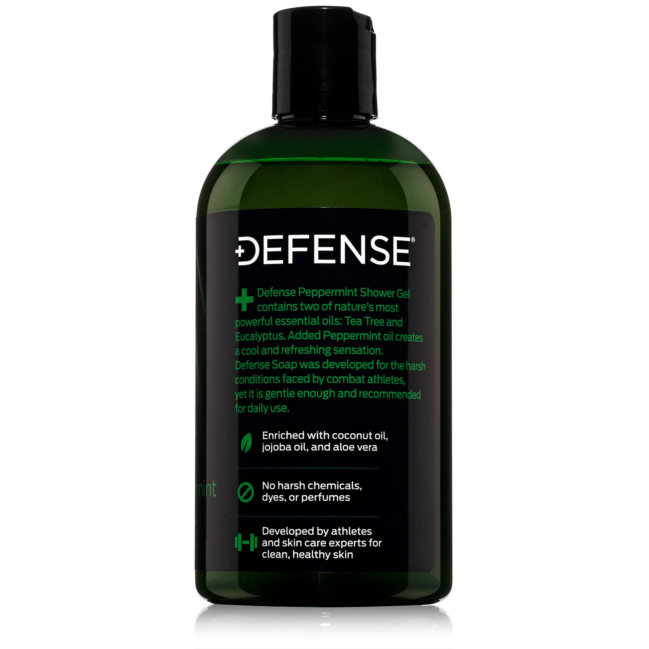 Defense Soap Peppermint Tea Tree Body Wash pack-2 emphasizes value