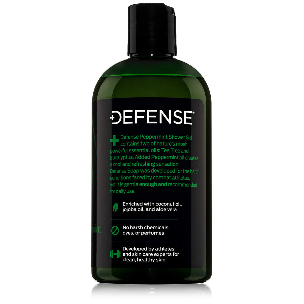 Defense Soap Peppermint Tea Tree Body Wash pack-2 emphasizes value