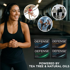 Defense Soap Tea Tree Bar Peppermint close-up highlighting cooling refreshment after training.