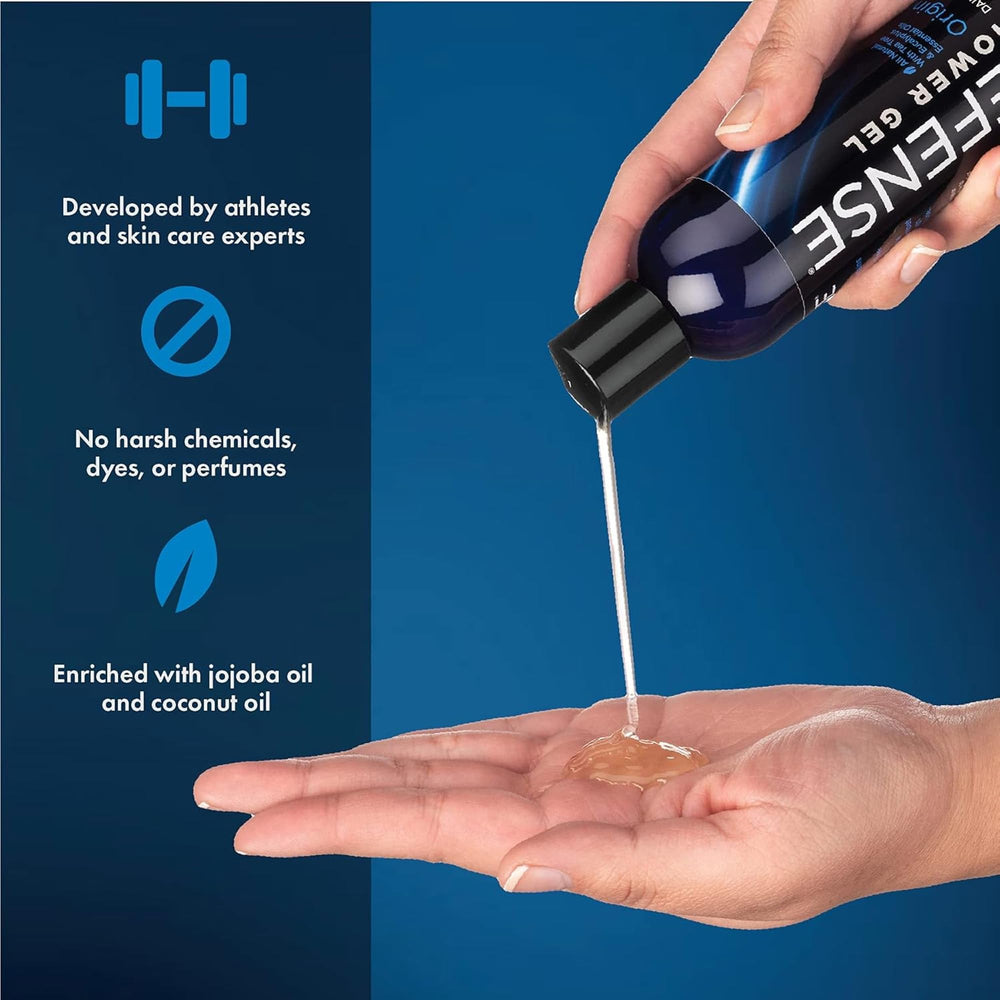 Defense Soap Tea Tree Body Wash rich lather demonstrates thorough skin cleansing.