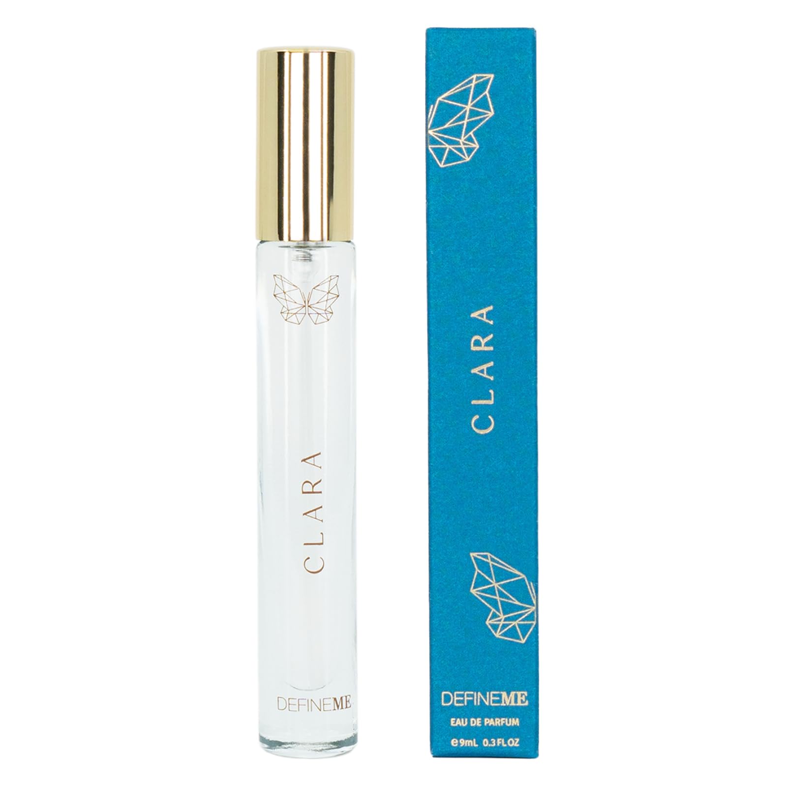 DefineMe Clara perfume bottle front showing travel-size purse spray