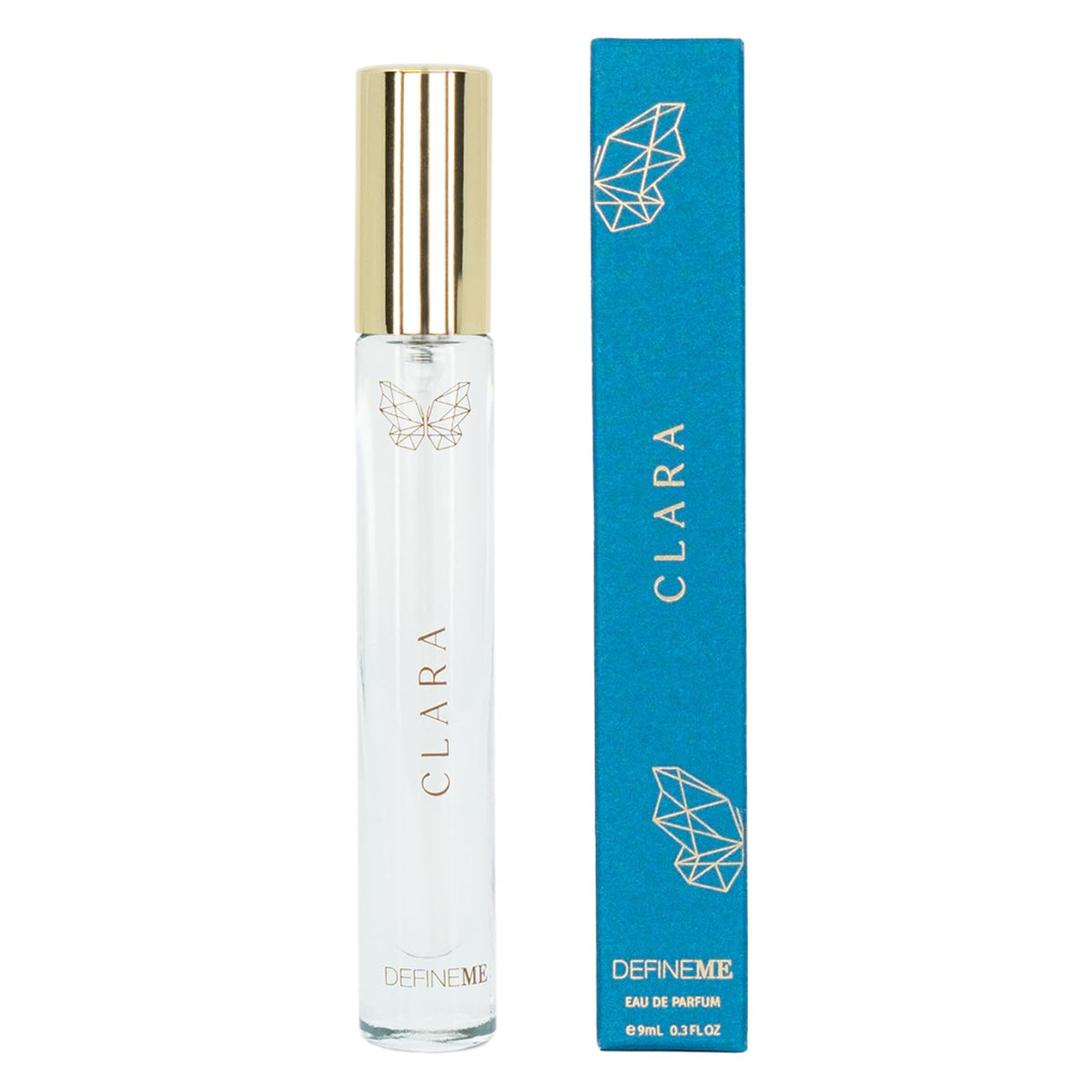 DefineMe Clara perfume bottle front showing travel-size purse spray