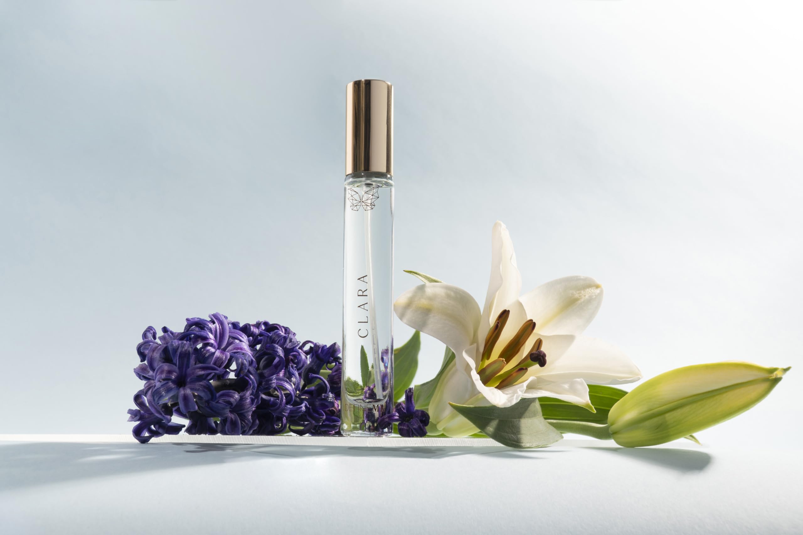 DefineMe Clara travel spray stored in purse for quick refresh