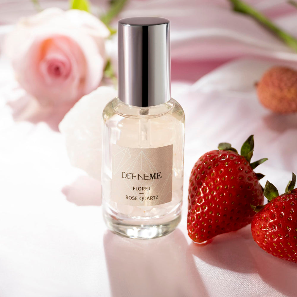 DefineMe Floret Pulse Points application demonstrates easy lasting fragrance at wrists and neck