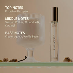 DefineMe Lalawoo marzipan swirls evoke creamy gourmand warmth.