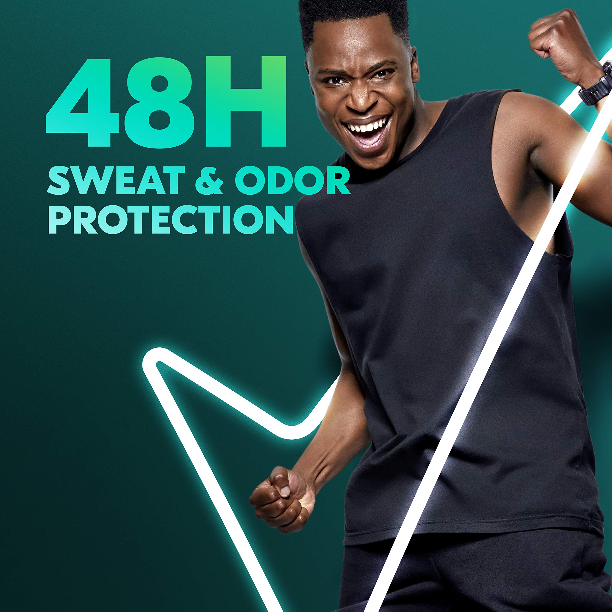 Degree 48-hour protection helps you stay dry during workouts.