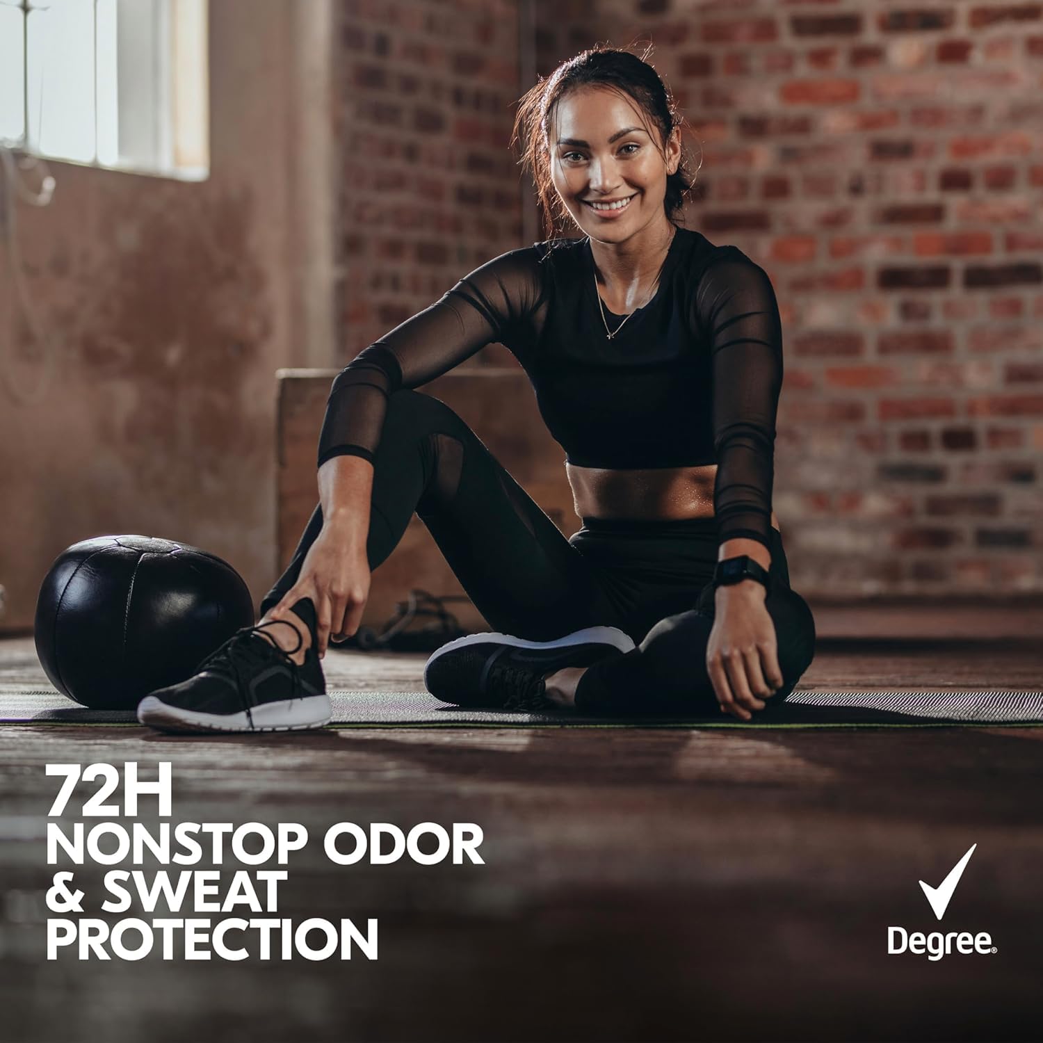 Degree 72-hour protection highlights long-lasting sweat and odor defense.