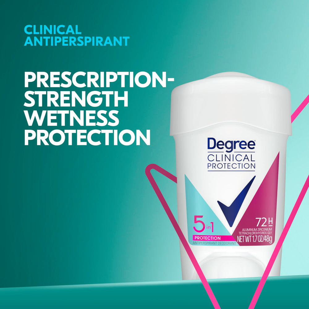 Graphic shows 72-hour protection for long-lasting dryness.