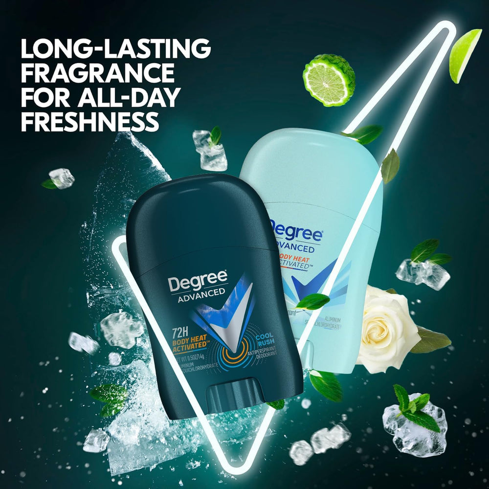 Degree 72-hour protection graphic for active days.