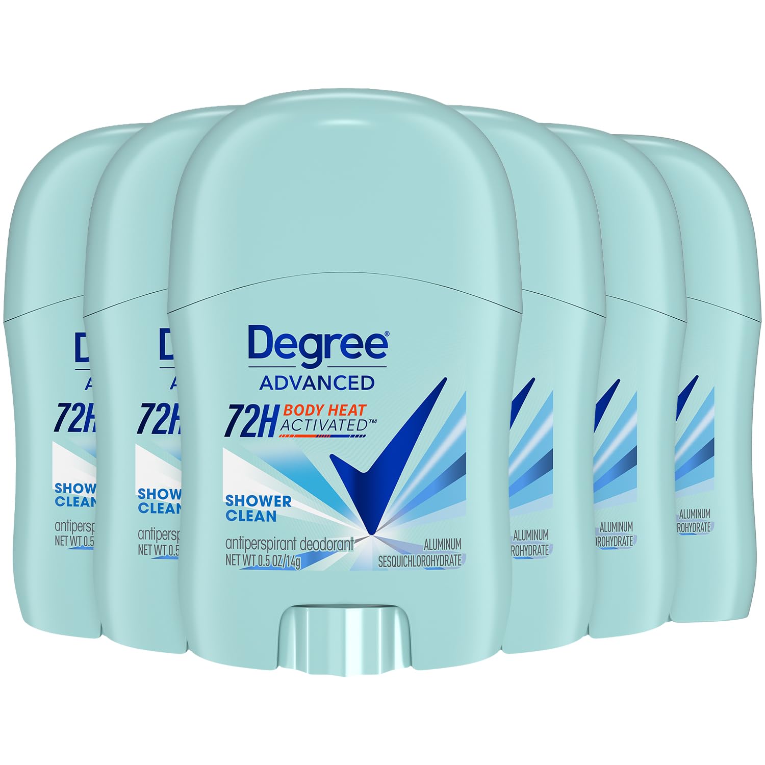 Degree Shower Clean six-pack display highlights travel-friendly protection for daily use