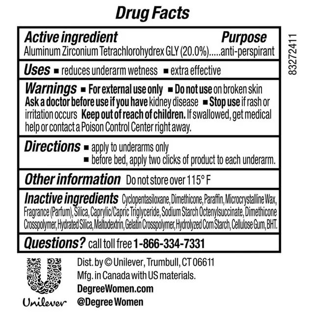 Degree Clinical Protection 5-in-1 three-pack side view with compact packaging for travel and daily use