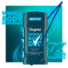 Degree dermatologist-tested label signals skin safety and reliability.