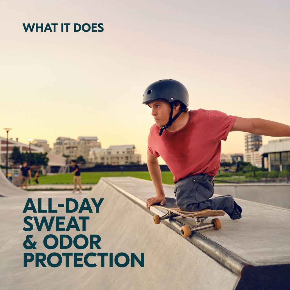 48-hour protection claim implied while staying dry through a busy day.
