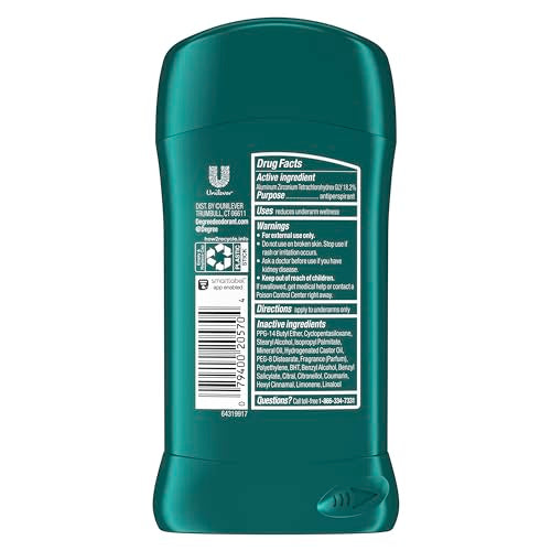 Twist mechanism shown for easy, on-the-go application of Degree Cool Comfort stick.