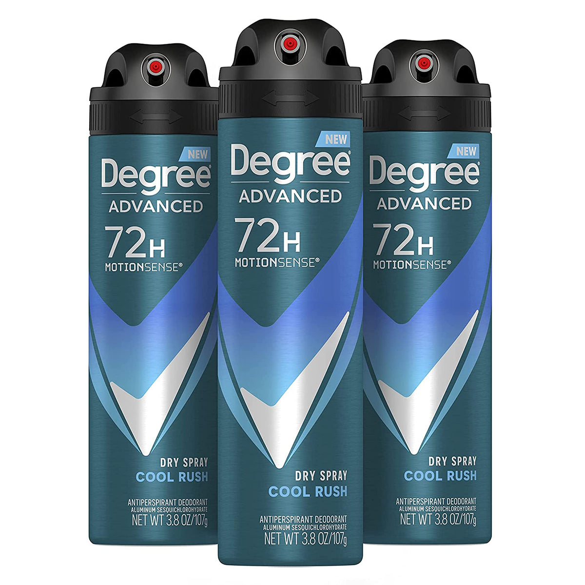 Degree Men Cool Rush dry spray can provides crisp protection all day