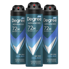 Degree Men Cool Rush dry spray can provides crisp protection all day