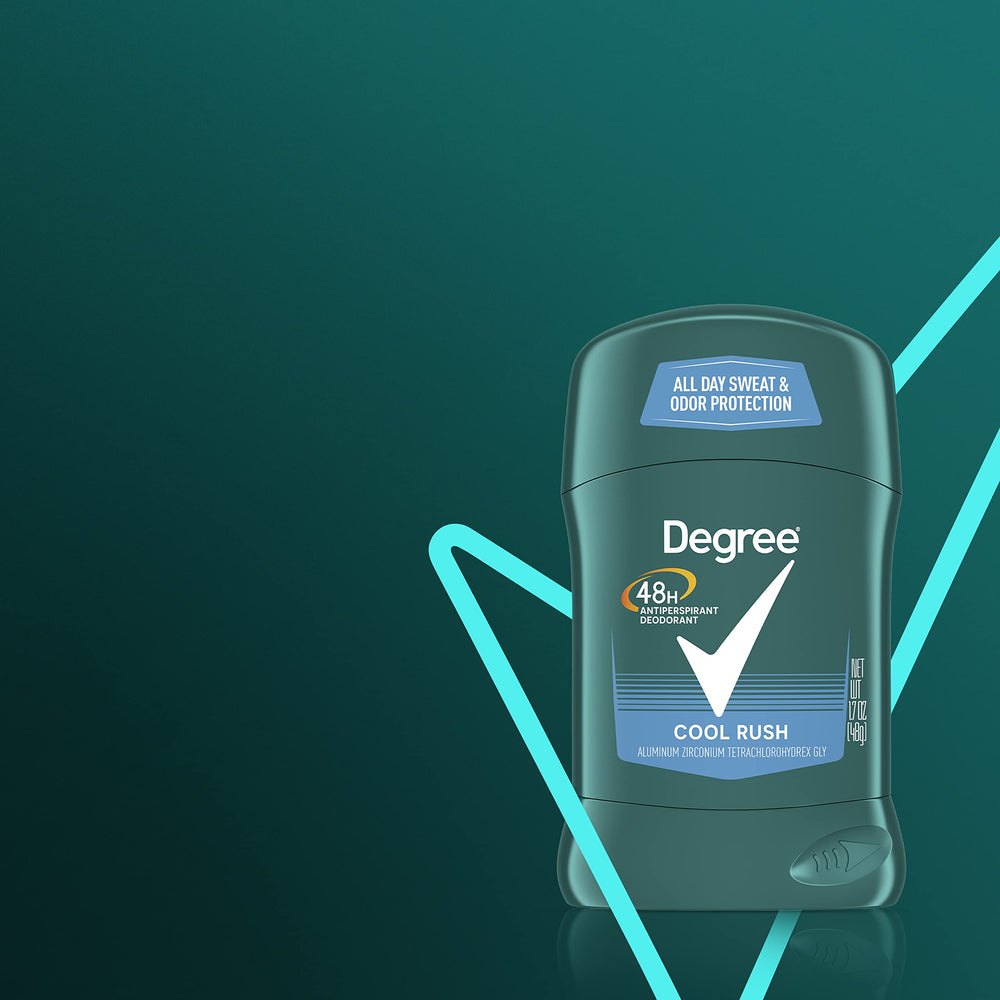 Degree Men Cool Rush close-up shows crisp, fresh scent.