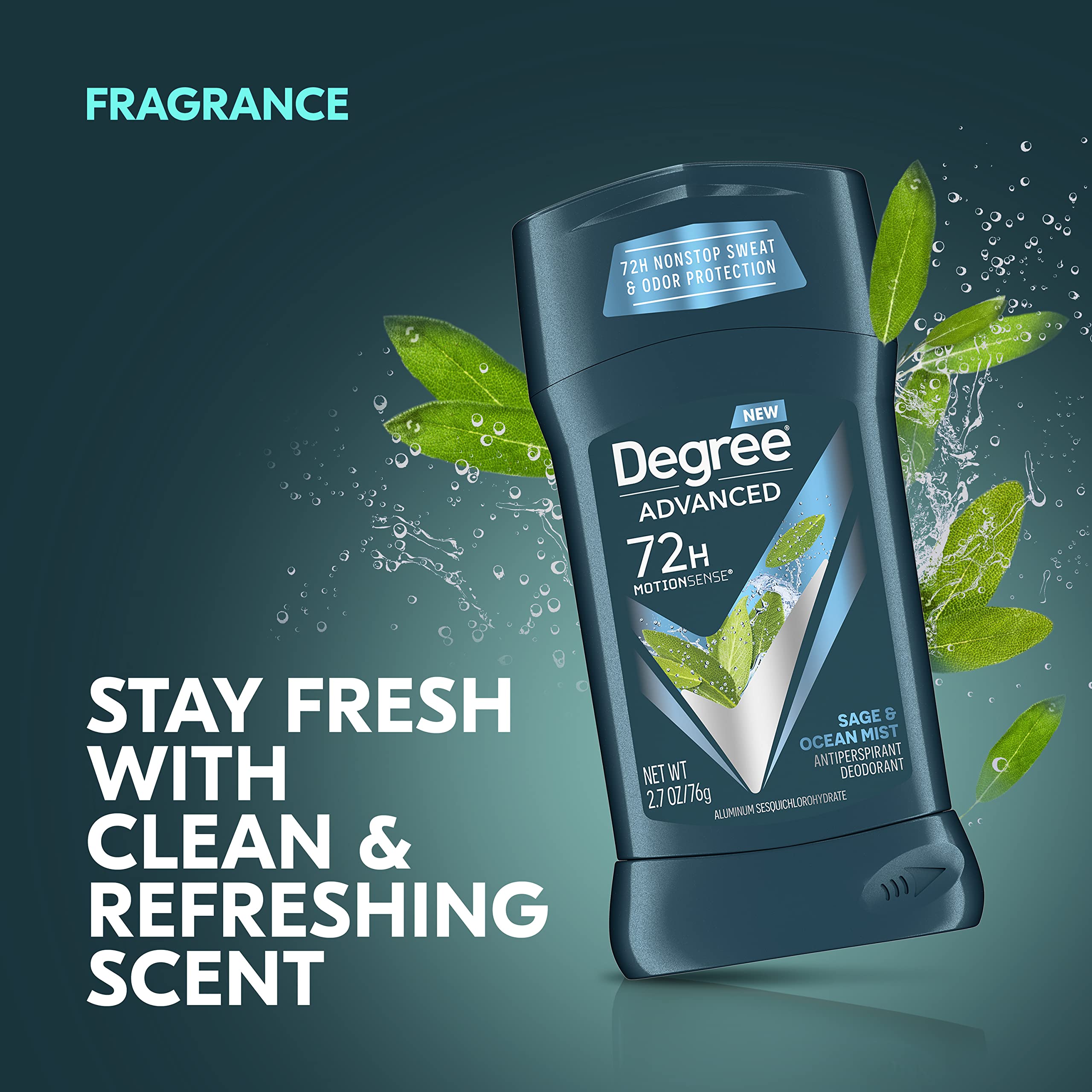 Back packaging highlights 72-hour protection and MotionSense features