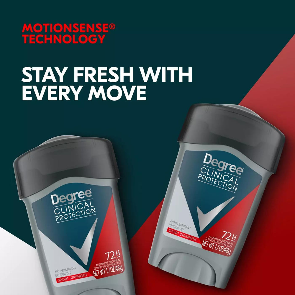 Degree Men Sport Strength MotionSense detail showing freshness bursts with movement.