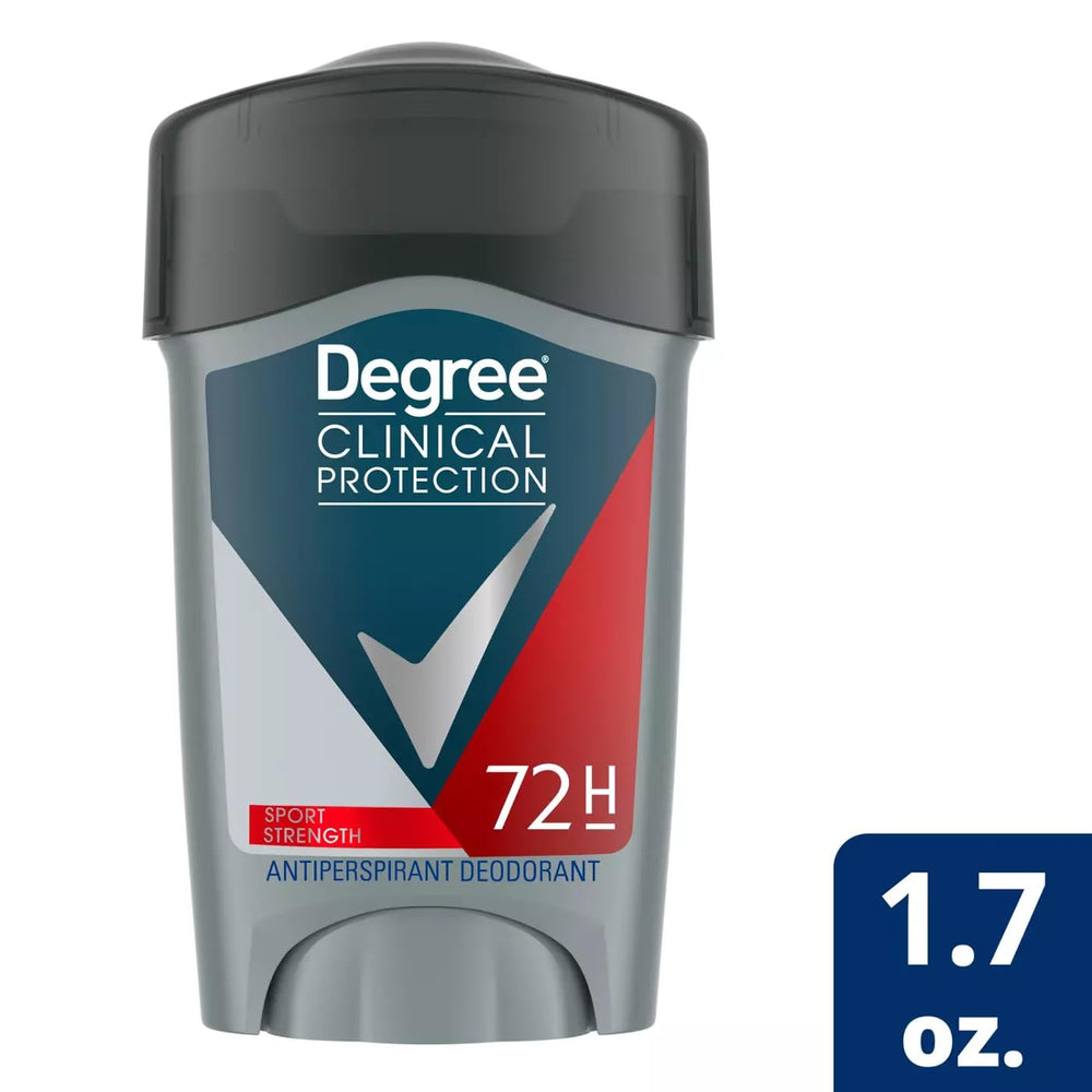 Degree Men Sport Strength recyclable packaging supports sustainability for eco-conscious shoppers.