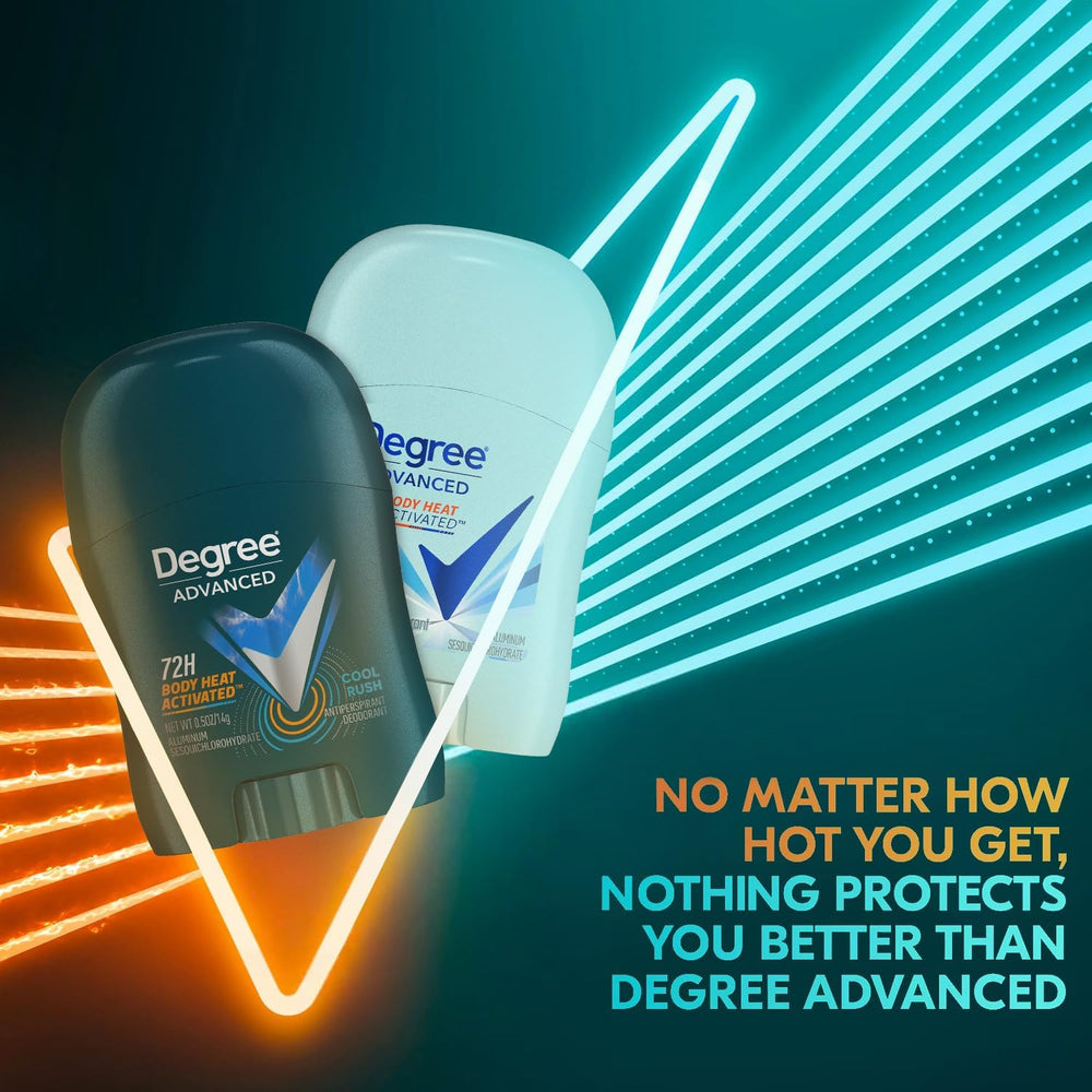 Degree mini stick 0.5 oz Cool Rush for travel size convenience.