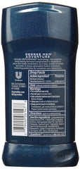 Degree MotionSense Adventure deodorant stick, top view, designed for lasting protection during activities.