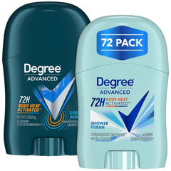 Degree Travel 72-pack Cool Rush compact arctic scent for on-the-go freshness.