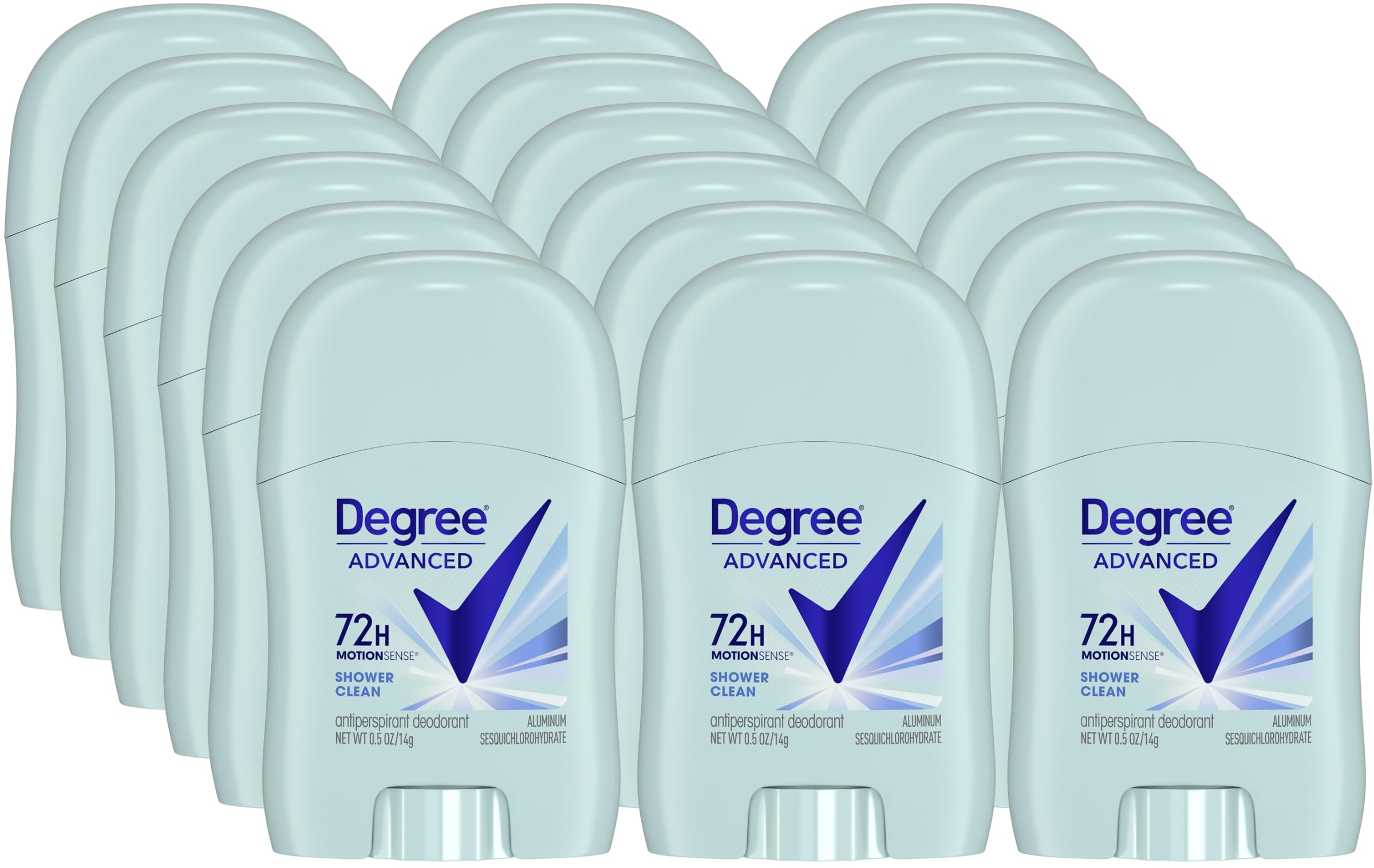 Degree Travel Deodorant Stick demonstrates compact size for on-the-go freshness.