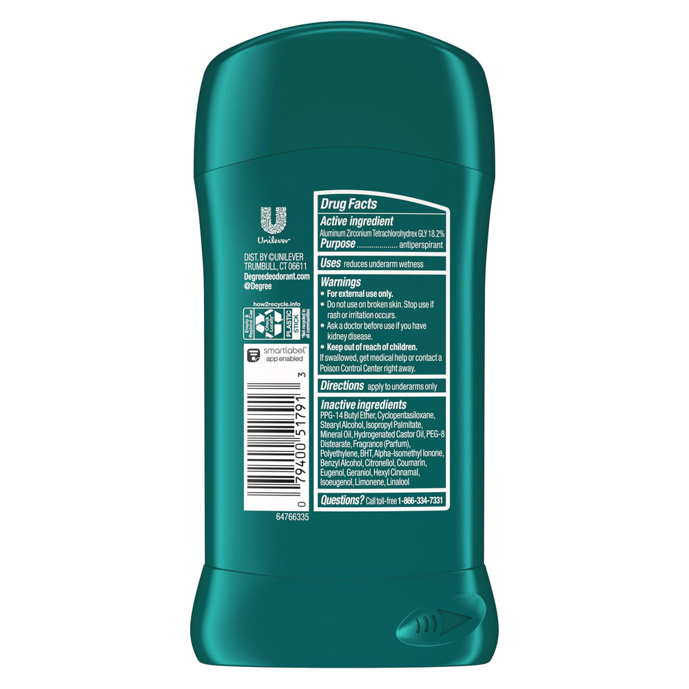 Degree Ultra Fresh Cool Rush four-pack box highlights great value for ongoing use.