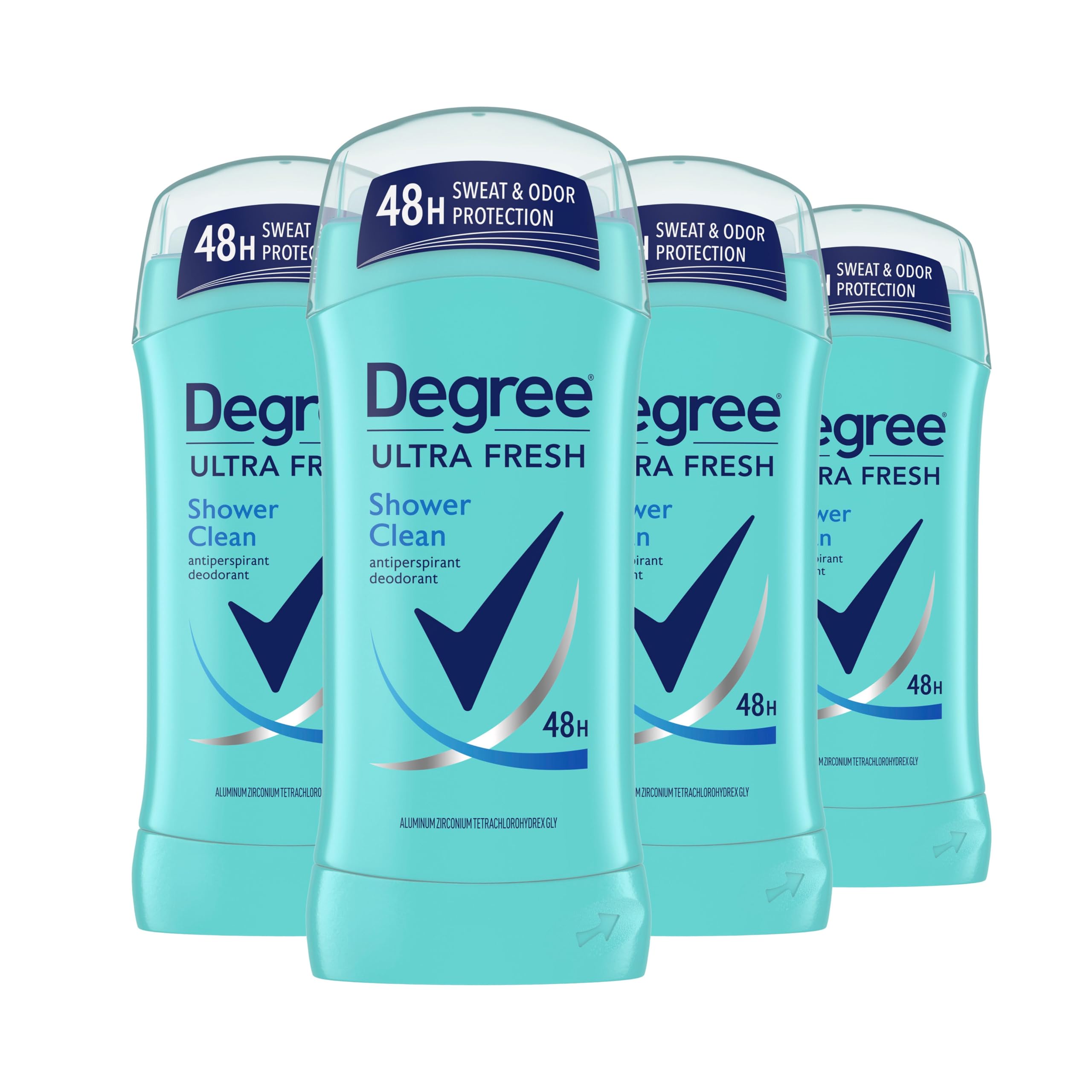 Degree Ultra Fresh Shower Clean packaging shown for on-the-go protection