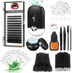 Dejiovey eyelash extension kit with USB lash fan for safe, quick drying.