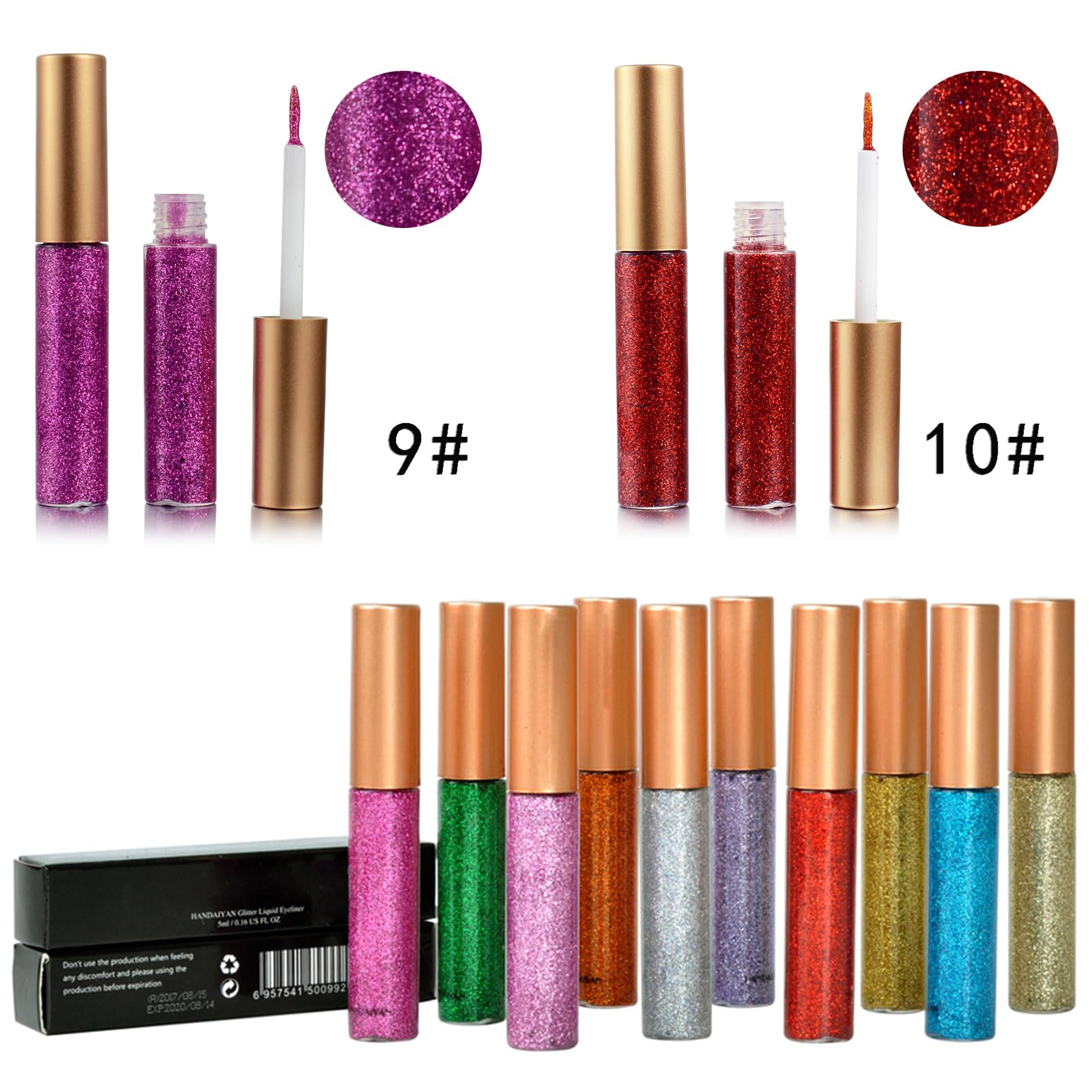 DekRion blue glitter eyeliner offers cool-toned sparkle and precise lines