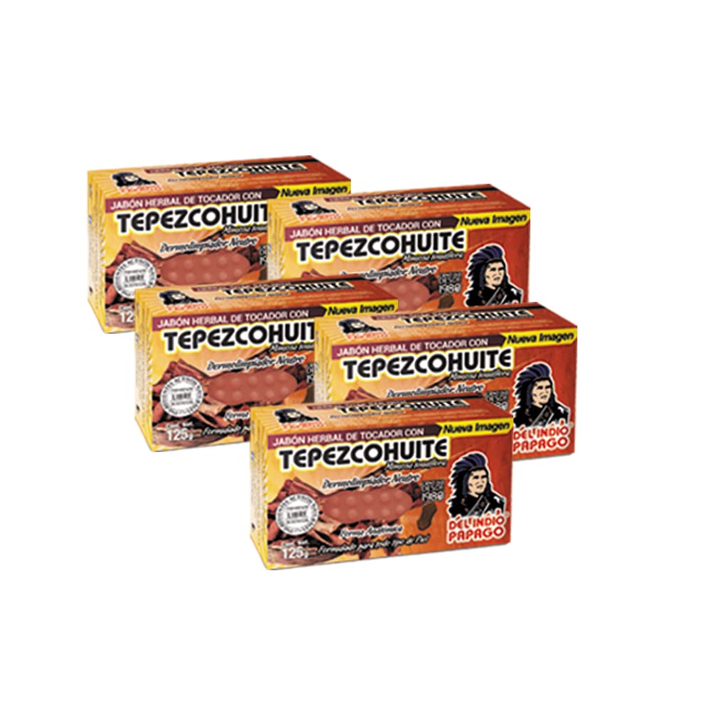 Del Indio Papago Neutral Soap Bar close-up shows Tepezcohuite-based formula for all skin types.