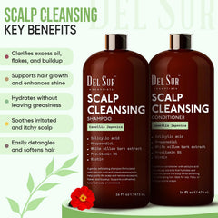 DEL SUR lightweight conditioner bottle demonstrates light hydration for smooth balanced hair