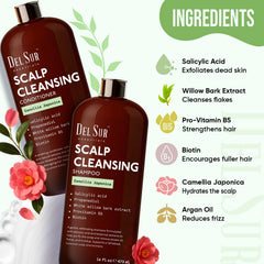 DEL SUR duo set display promoting clarifying care for buildup prone hair