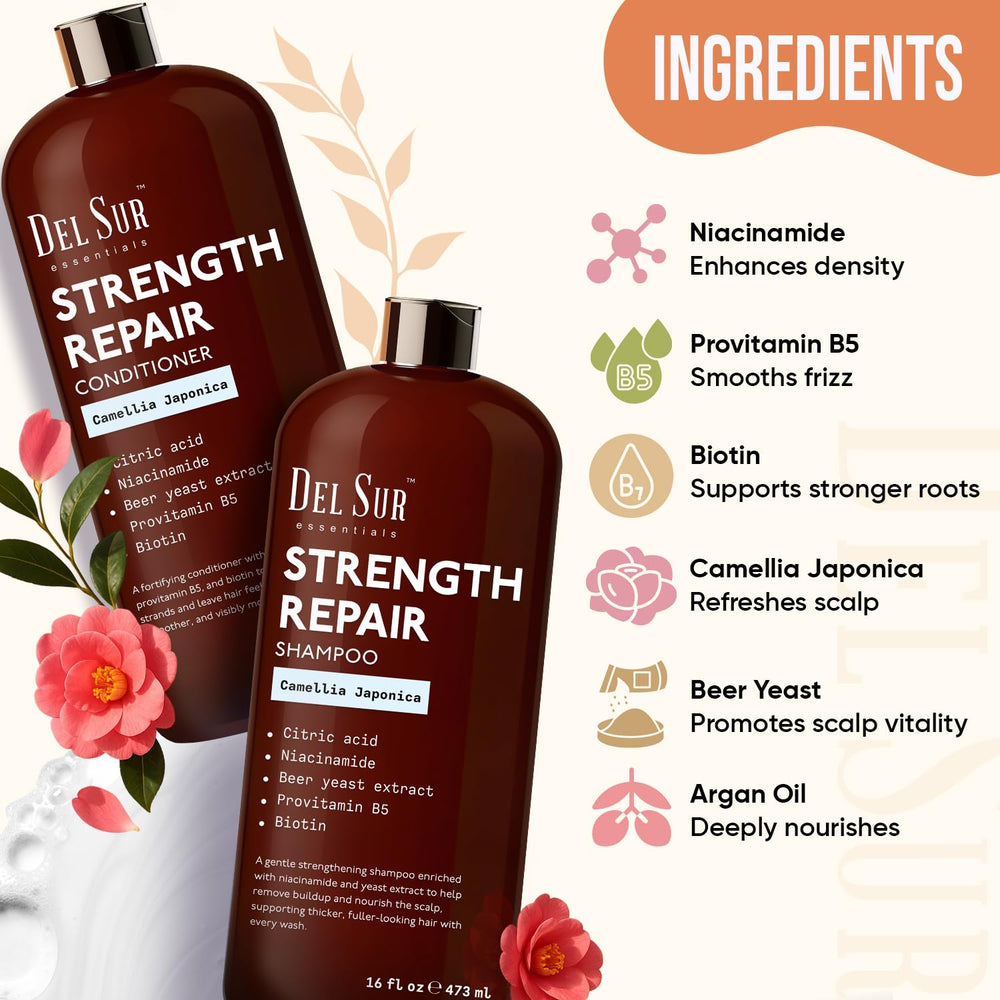 DEL SUR shampoo lather hand demonstrating daily cleansing formula