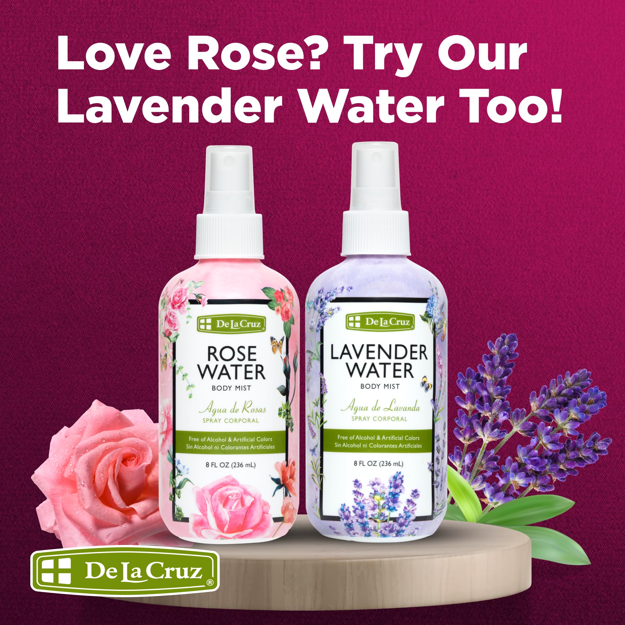 De La Cruz Rose Water Made in USA cares with cruelty-free ethics.