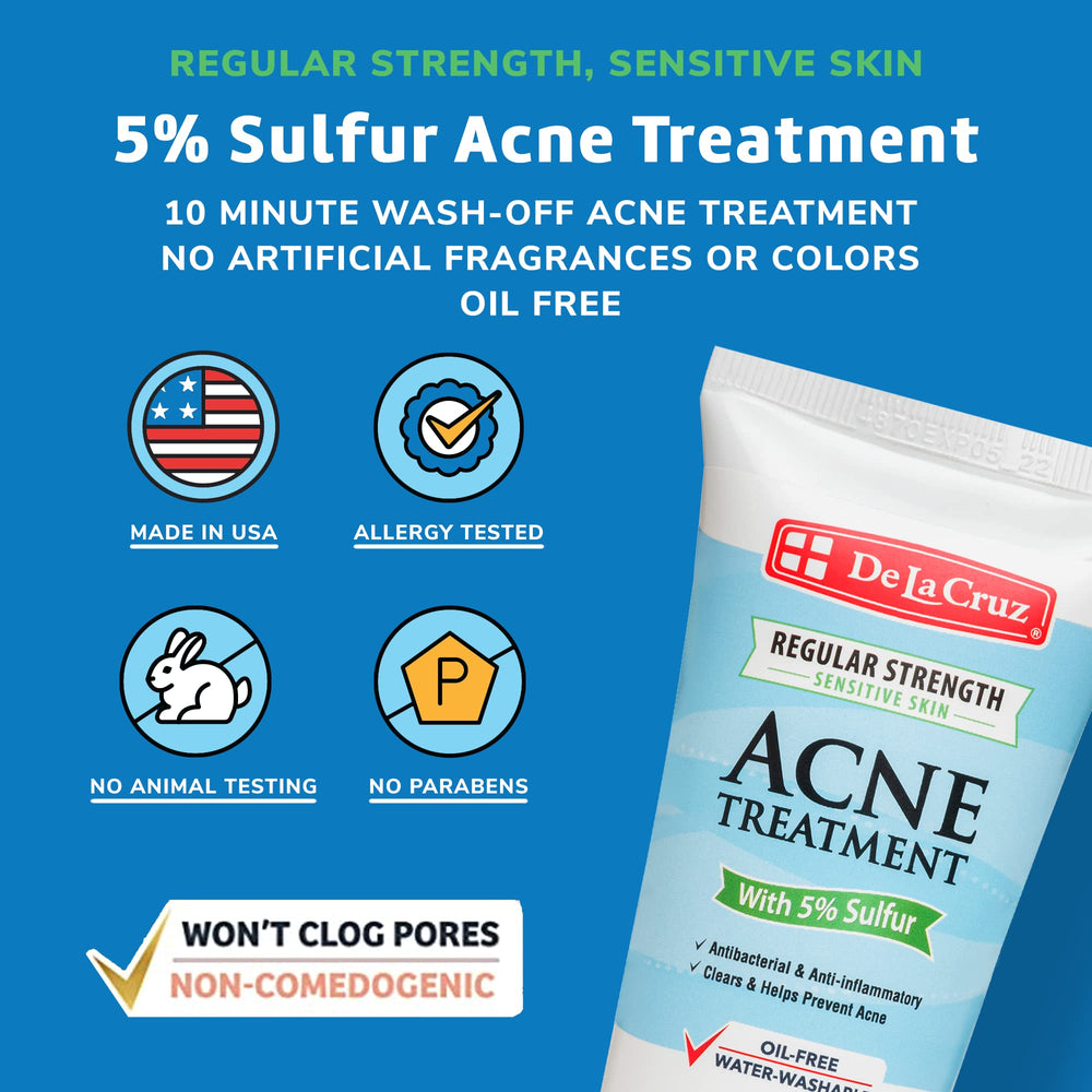 De La Cruz sulfur ointment texture closeup highlights creamy consistency for spot coverage