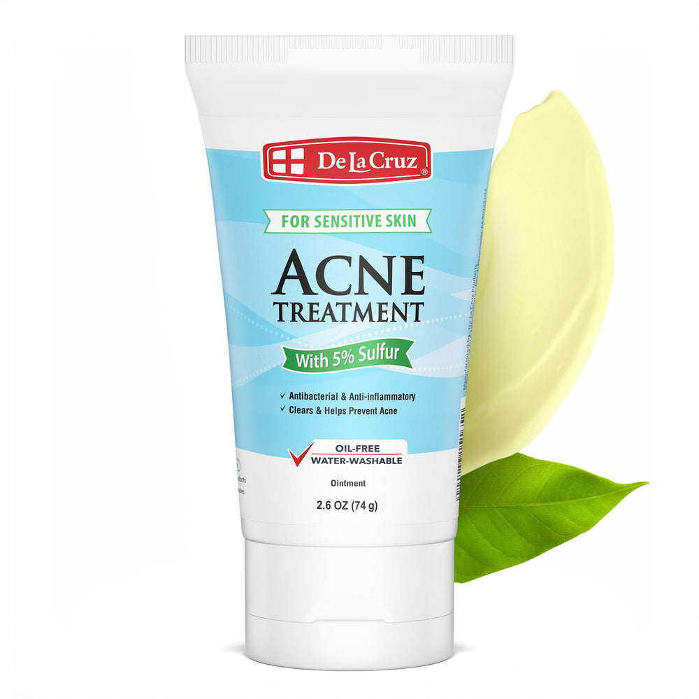 De La Cruz sulfur ointment tube front for on-the-go blemish care