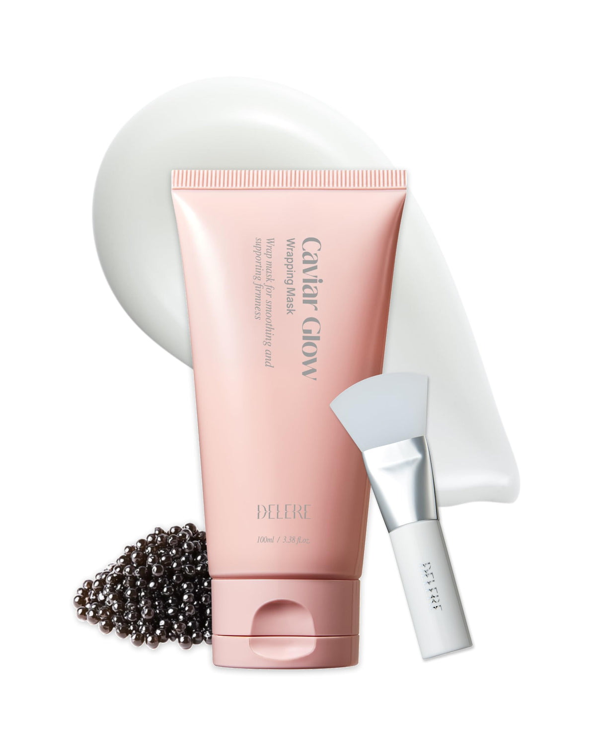 Delere Caviar Glow bottle highlights premium packaging for a luxurious skincare routine.