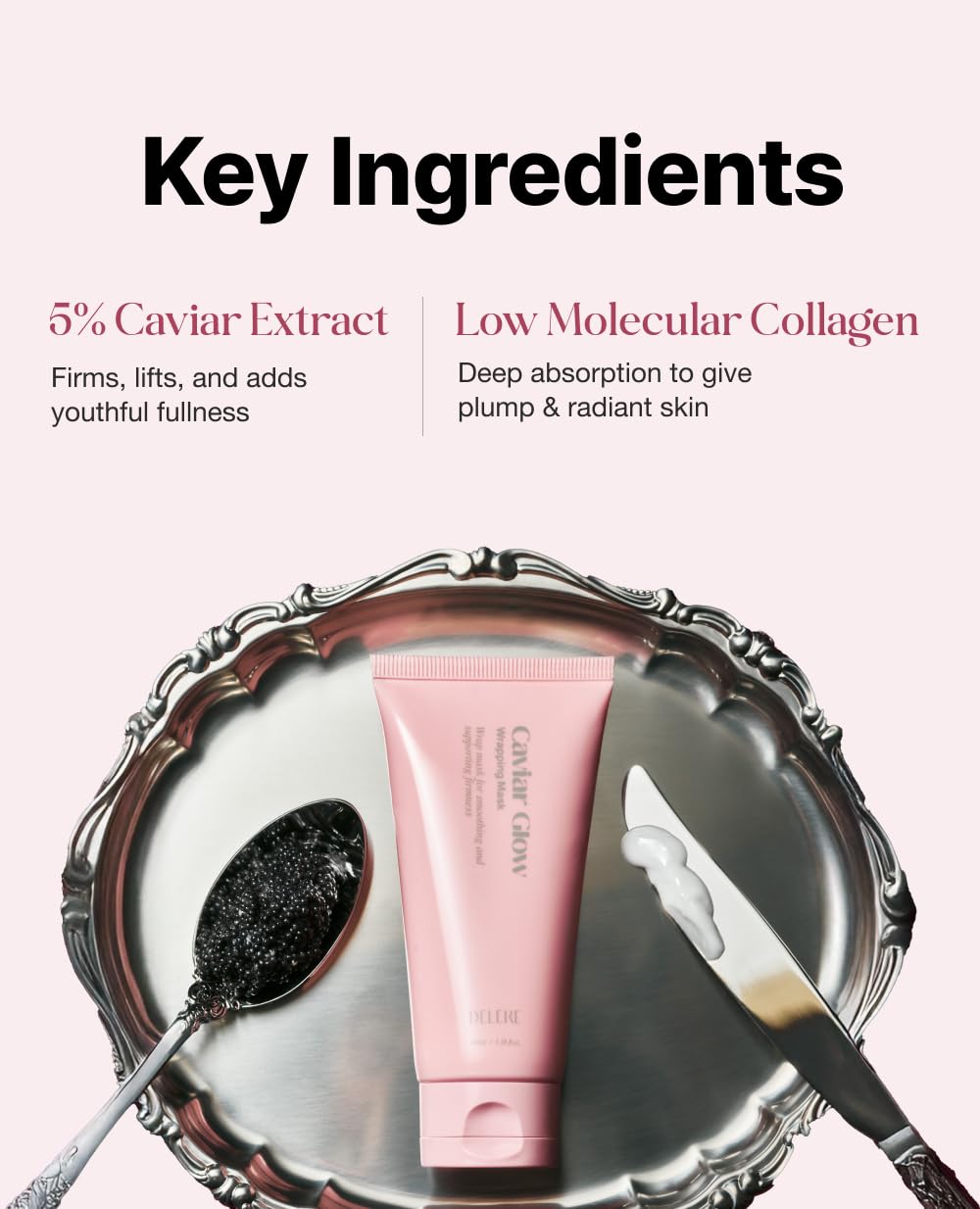Delere Caviar Glow closeup shows refined pores and smoother texture potential.