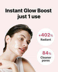 Delere Caviar Glow radiant skin closeup suggests immediate glow and smoother appearance.