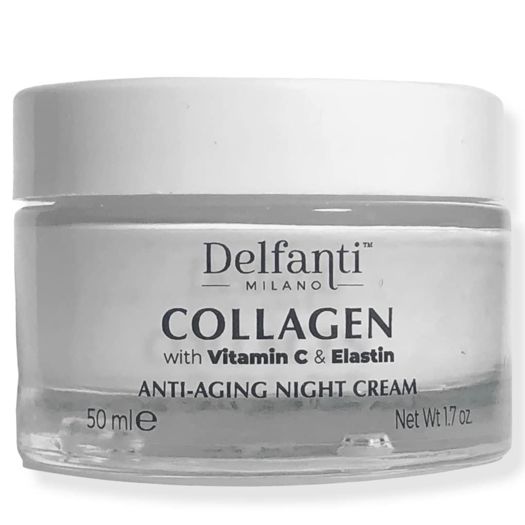 Delfanti-Milano COLLAGEN jar closeup showing nourishing formula for radiant skin