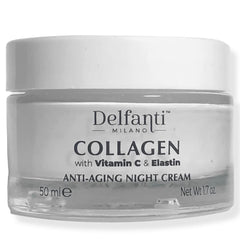 Delfanti-Milano COLLAGEN jar closeup showing nourishing formula for radiant skin