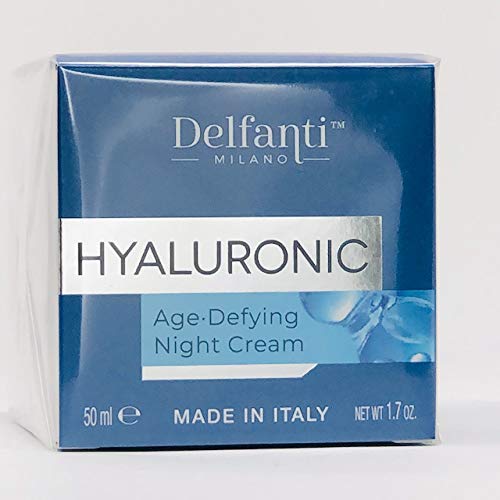 Delfanti Milano face and neck moisturizer in use, ideal for nightly skincare routine.