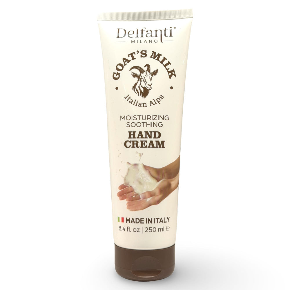 Delfanti-Milano goats milk hand cream bottle for fast absorption and daily moisture
